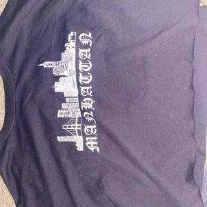 Forever 21 black manhattan crop top